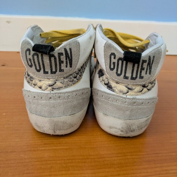 Golden Goose Deluxe Brand White with Gray Mid-star Sneakers - Picture 3 of 4